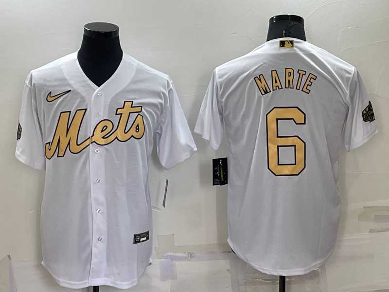 Men's New York Mets #6 Starling Marte White 2022 All Star Stitched Cool Base Nike Jersey,We sell and wholesale Men's New York Mets #6 Starling Marte White 2022 All Star Stitched Cool Base Nike Jersey on line form chian!